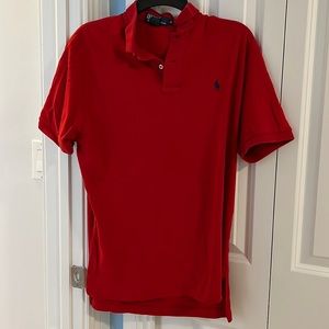 Mens red polo